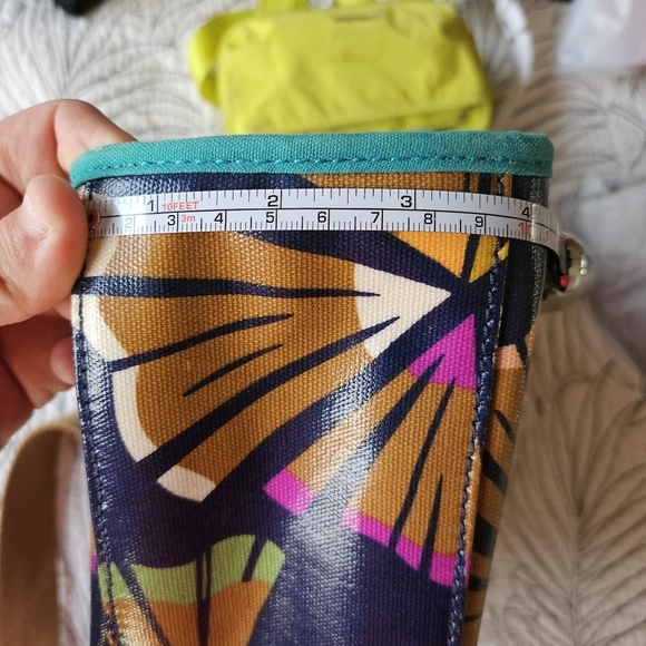 VGUC Fossil Crossbody Messenger Teacher Bag Pencil Shaving One size Navy Tan - Picture 9 of 10